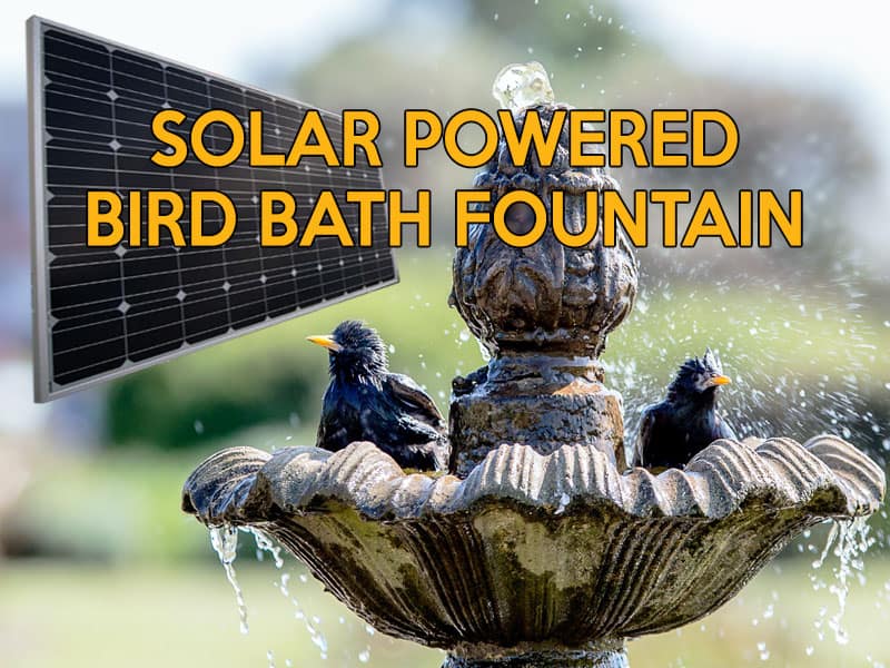 How to make a DIY solar powered bird bath fountain