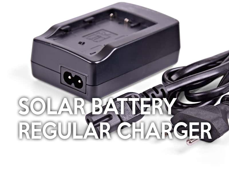 Can I charge the solar battery with a regular charger