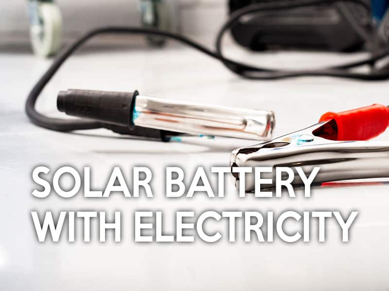 Can a Solar battery be charged with electricity