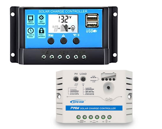 several pwm solar charge controllers