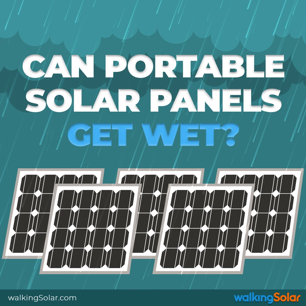 Can Portable Solar Panels Get Wet social media flyer