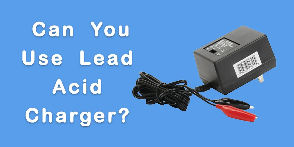  can I use a lead acid charger