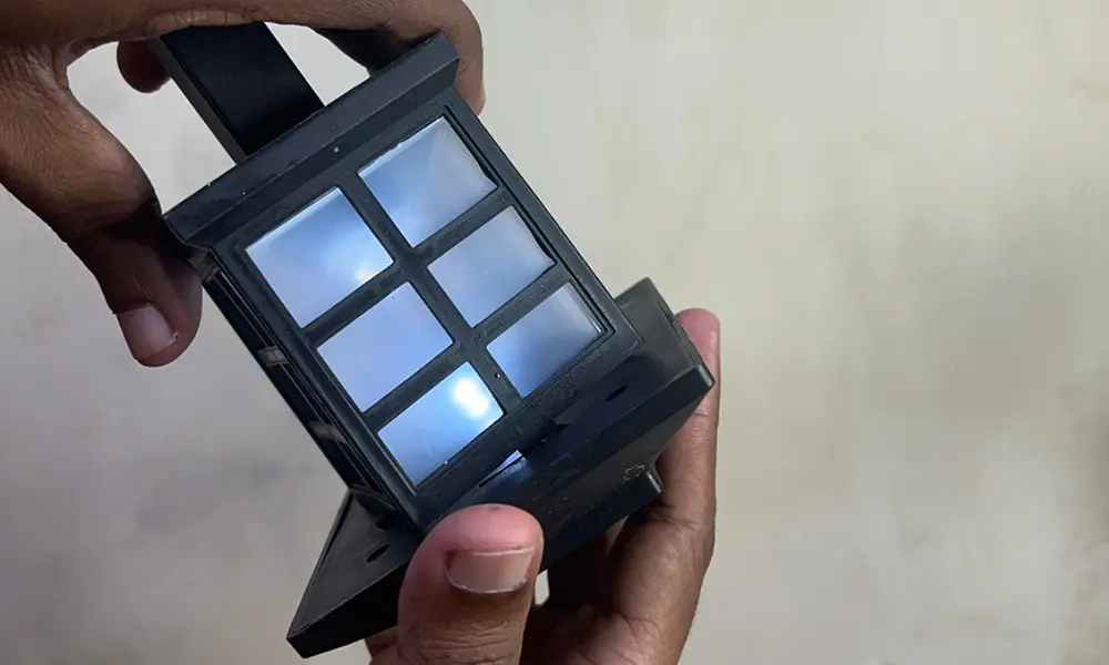 slowly rotate your solar light cover