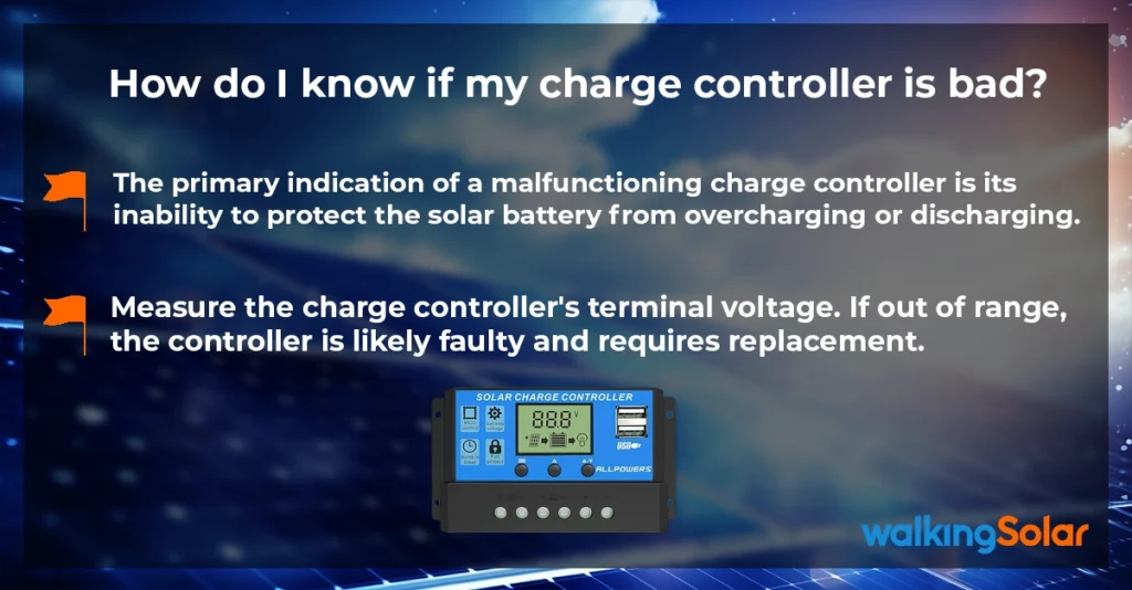 steps to  know if your charge controller is bad